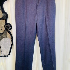 Lands' End Navy Blue Wool-Blend Dress Pants